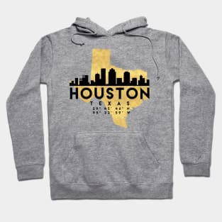 Houston Texas Skyline Map Art Hoodie